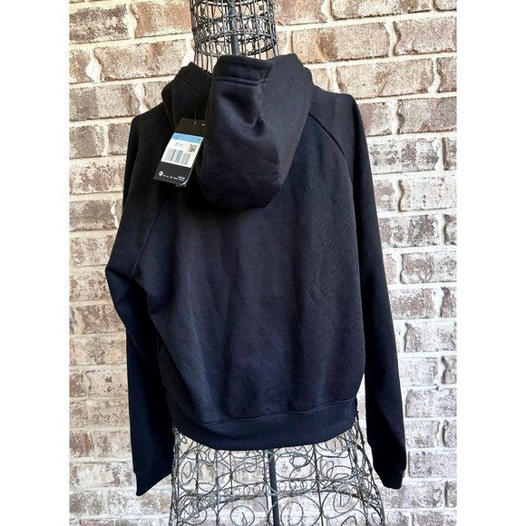 NWT 2017 Nike Oversized Hoodie Women's Medium Black Swoosh Just do It Fl… - Picture 9 of 13